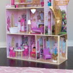Casuta Castel din lemn pentru papusi ROSE Garden DollHouse Kidkraft cu sunete si lumni